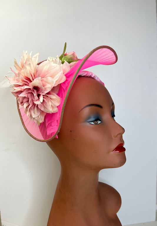 Pink Rose Derby Flower Crown