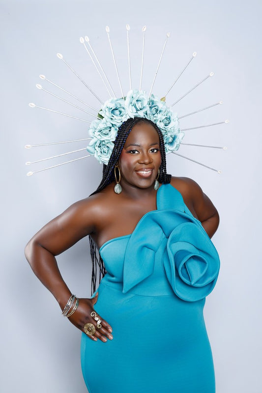 Light Blue Flower Crown