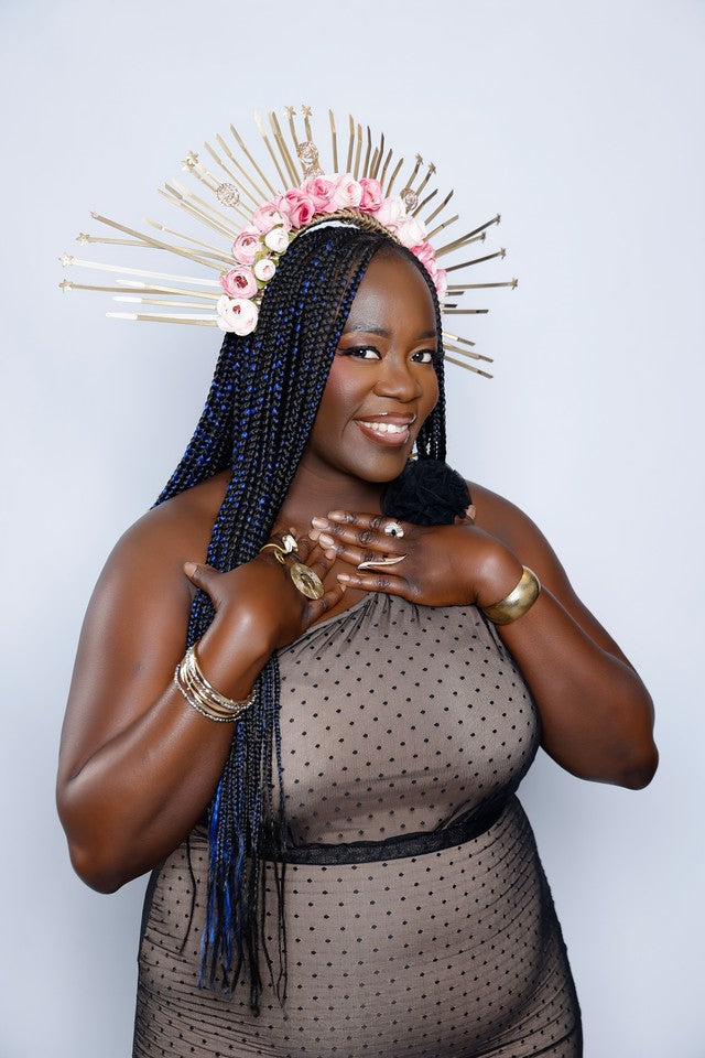 Small Pink & White Flower Crown